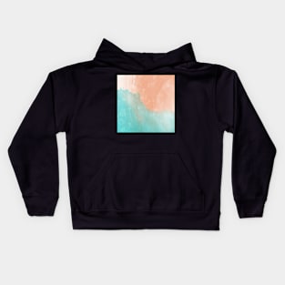 Rose Quartz and Blue Watercolor Kids Hoodie